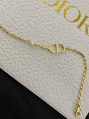 Dior Gold-Tone CD Logo Chain Bracelet